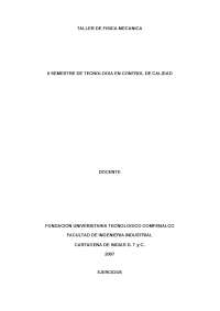 Física Mecánica, - Prácticas - Mecánica Cuántica - Física