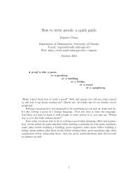 Guide to Writing Mathematical Proofs: A Step-by-Step Approach - Prof. Suzan Koknar-Tezel
