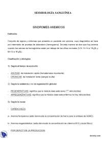 Semiologia sanguinea - Apuntes - Semiologia