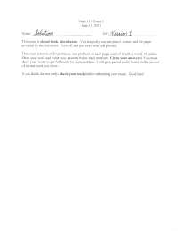 Exam 3 with Solution for Analytic Geometry and Calculus I | MATH 113 ...
