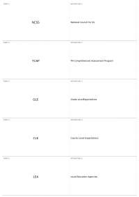Acronym Quiz | ELED 6530 - Teaching Social Studies