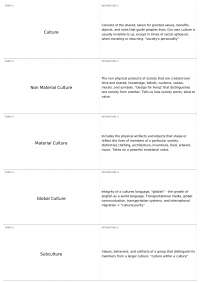 Exam 1 Flashcards - Chapter 4 | SOCY 101 - INTRODUCTORY SOCIOLOGY - Docsity