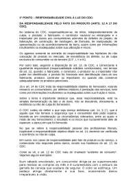 UNIPE - 1º PONTO - RESPONSABILIDADE CIVIL À LUZ DO CDC 2011 (1)