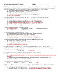 Solutions for Exam 1 - Principles of Biology | BIOL 1100 - Docsity