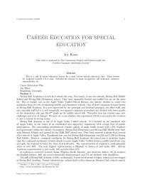 Career education for special education, college study notes - Special education