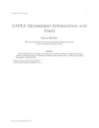 CPEA Membership Form for Educational Leadership and Administration Journal