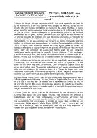 VERGEL DO LAGO: Uma comunidade em busca de sent