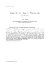 Case study gold worth its weight
