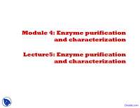 Enzyme Characterization - Biochemistry - Lecture Slides