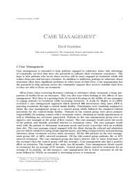 Case management, college study notes - Case management