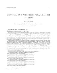 Central & Northern Asia: 901-1000 - Rise of Hsi-hsia, Khitan Mongols, Khwarism Turks, & Gh