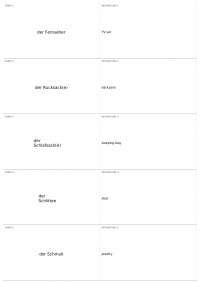 German Nouns and Verbs