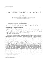 The New-York Historical Society: Crisis and Revival