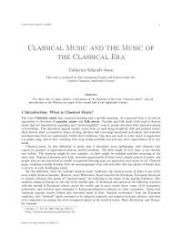 Classical music and the music of the classical era