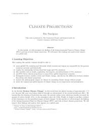 Climate projections, college study notes -  the intergovernmental panel on climate change