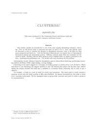 Clustering, college study notes - Clustering