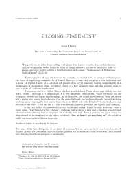 Closing statement, college study notes - Closing statement - Docsity