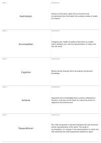 Developmental Psychology: Sensorimotor Period and Cognitive Processes