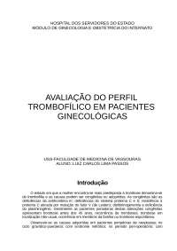 Trombofilia: Deficiências Congênitas e Adquiridas