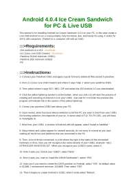 Android 4.0.4 Ice Cream Sandwich for PC and Live USB