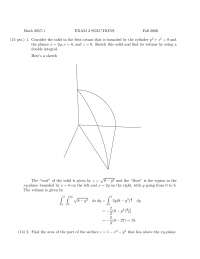 Exam 2 Solutions - Multidimensional Calculus | MATH 2057 - Docsity