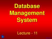 Database Management System Lecture 11: Inheritance and Entity-Relationship Model