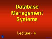 Different Aspect of DBMS - Database Management - Lecture Slides