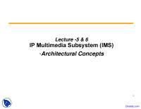 IP Multimedia Subsystem - Computer Architecture - Lecture Slides