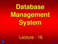 Mapping and Binary Relationships - Database Management - Lecture Slides