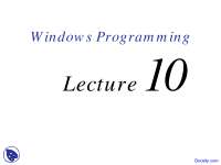 Architecture of a Standard Win32 - Window Programming - Lecture Slides ...