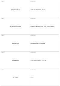German Vocabulary: Terms and Definitions for Everyday Use