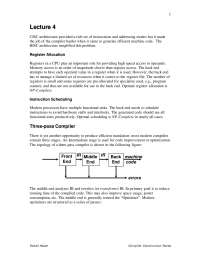 Three pass Compiler - Compiler Construction - Lecture Notes