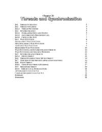 Threads and Synchronization - Computer Programming - Lecture Notes ...