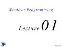 Features of Windows Programming - Window Programming - Lecture Slides ...