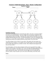 Router Configuration and Security for an Elementary School Network
