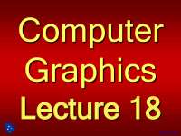 3D Computer Graphics Lecture: Rotation and Transformations