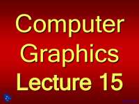 Polygon Clipping - Computer Graphics - Lecture Slides