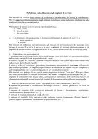 Definizione e classificazione degli impianti di servizio - Teoria degli impianti industriali - Docsity