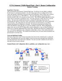 Router Configuration - Computer Network - Exam Guide