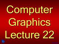 Triangle Rasterization - Computer Graphics - Lecture Slides