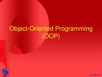 Object Orientation, Model - Object Oriented Programming - Lecture ...