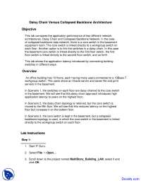 Daisy Chain, Collapsed Backbone Architecture - Computer Network - Lecture Handouts