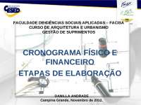 Cronograma físico e financeiro