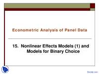 Binary Choice Model: Predicting Behavior in Economics