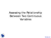 Coefficient of Correlation - Statistical Package for Social Sciences - Lecture Slides