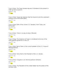 Texas Senate & U.S. Politics: Quorum, Party Affiliation, Filibuster, Power Dynamics - Prof