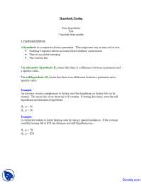 HypothesisTesting - Introduction to Statistics - Lecture notes