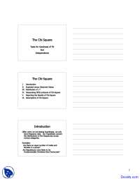 Chi-Square Test for Goodness of Fit and Independence: An Overview