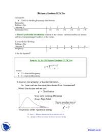 Chi Squares - Introduction to Statistics - Lecture notes