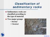 Classification of Sedimentary Rocks - Dynamic Earth - Lecture Slides ...